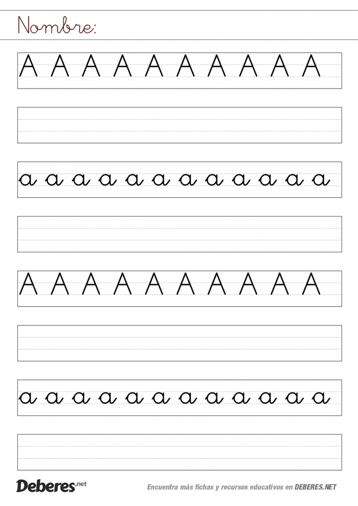 planas de caligrafia para imprimir